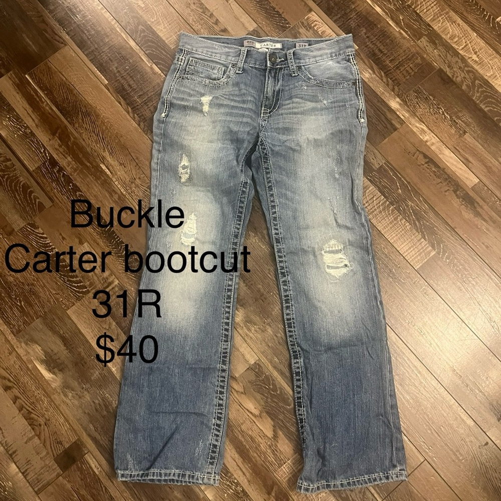 Buckle Blue Bootcut Jeans with Distressed Details

kennellkatelyn@gmail.com